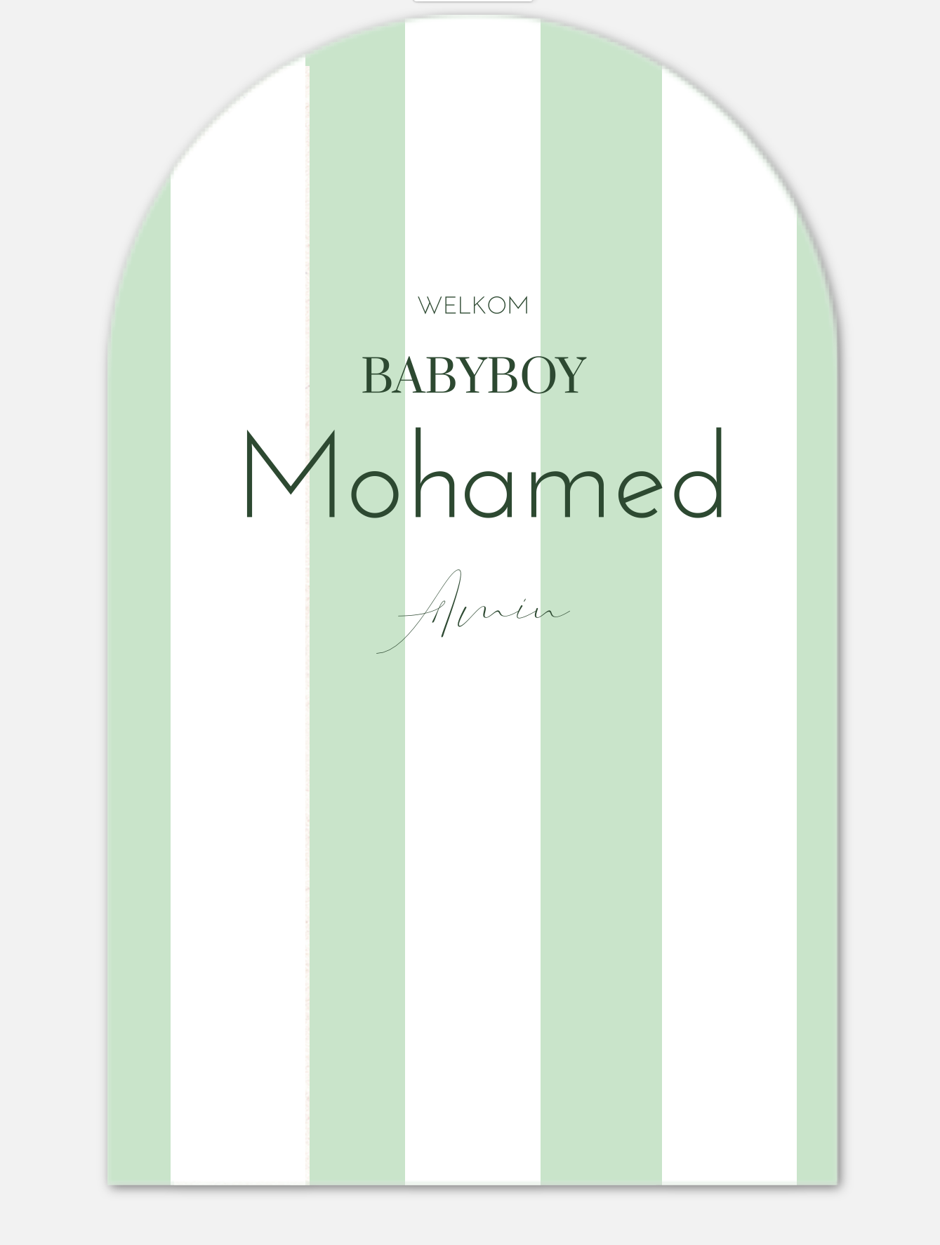 Gift - Welkomsbord op maat